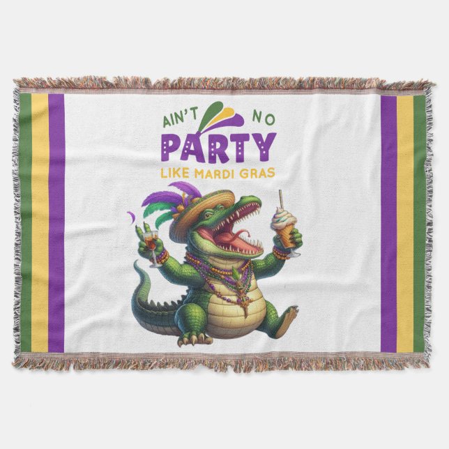 Couverture Heureux Mardi Gras Alligator (Devant)