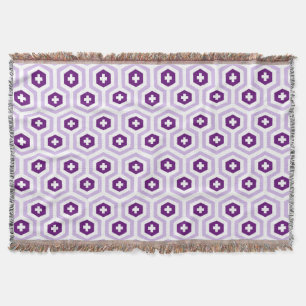 Couverture Hexagone pourpre de lavande géométrique et motif