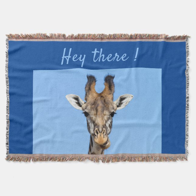 Couverture Hey là drôle Giraffe photo avec texte (Devant)