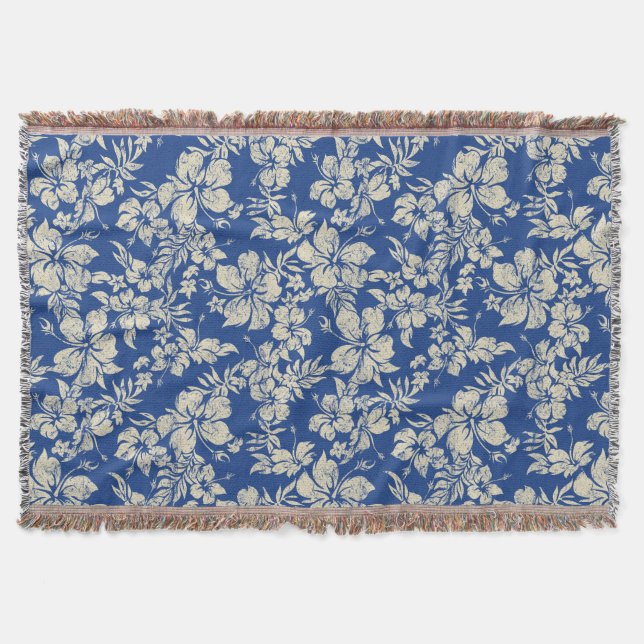 Couverture Hibiscus Pareau Hawaiian Floral Thon Blanket (Devant)