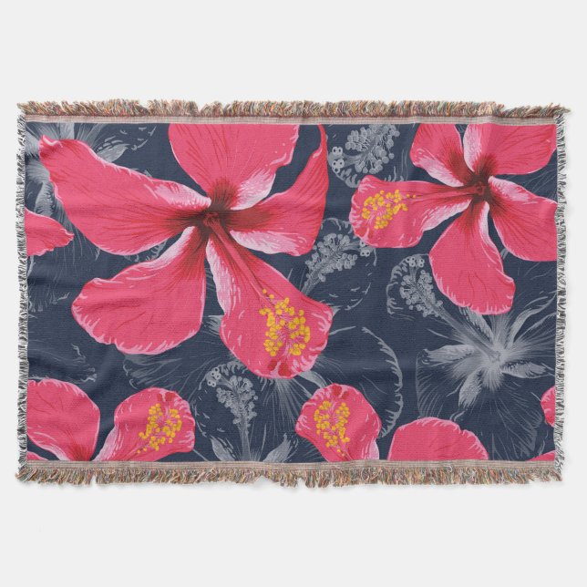 Couverture Hibiscus Tropical Fleurs été Design (Devant)