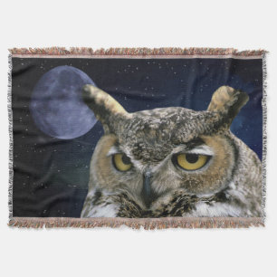 Couverture Hibou et lune bleue