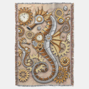 Couverture Hippocampe Steampunk Surrealiste Vintage 