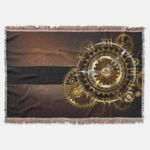 Couverture Horloge Steampunk avec des engrenages anciens