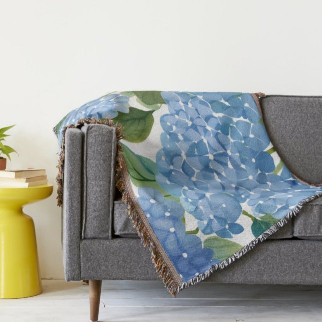 Couverture Hortensias bleus | Beau buisson floral (Créateur téléchargé)