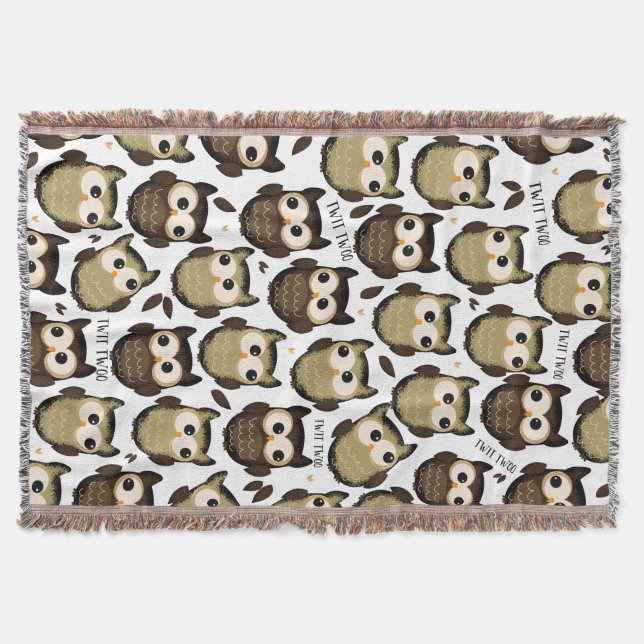 Couverture Hou hou ! joli motif de hibou. (Devant)