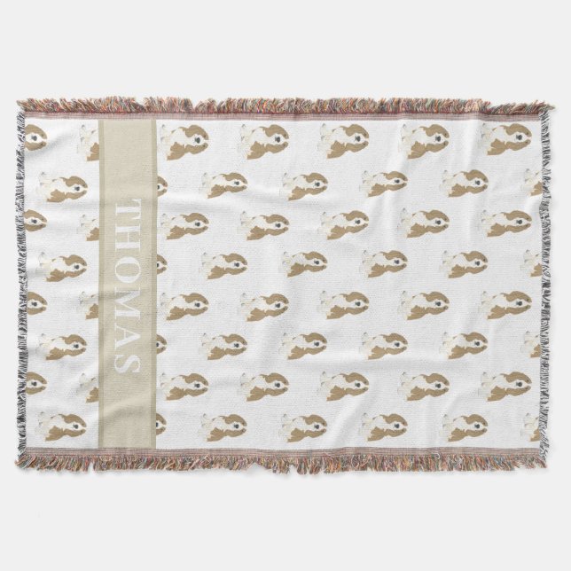 Couverture Hound Basset personnalisé (Devant)