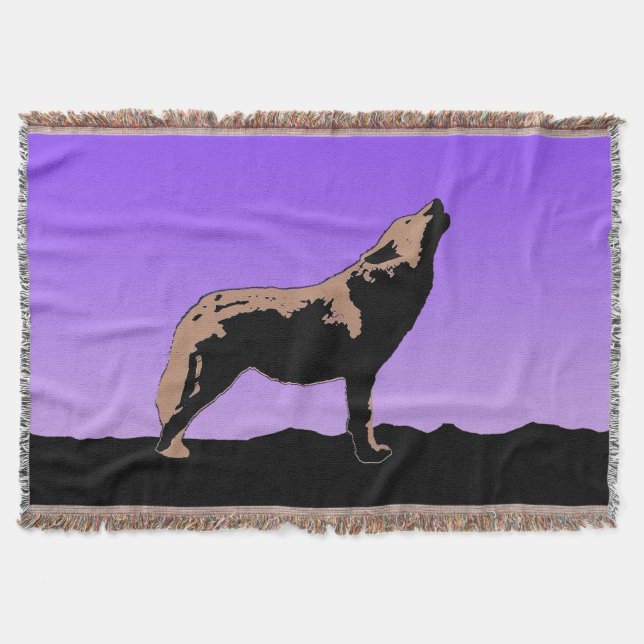 Couverture Howling Wolf at Sunset - Art faunique original (Devant)