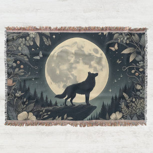 Couverture Howling Wolf Tassel Jeter Blanket