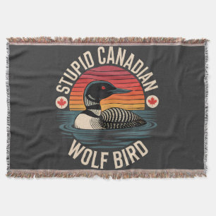 Couverture Humour de loon d'oiseau de loup canadien stupide