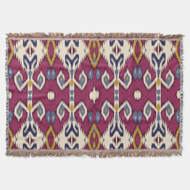 Couverture Ikat Chevron : Élégance ethnique (Devant)