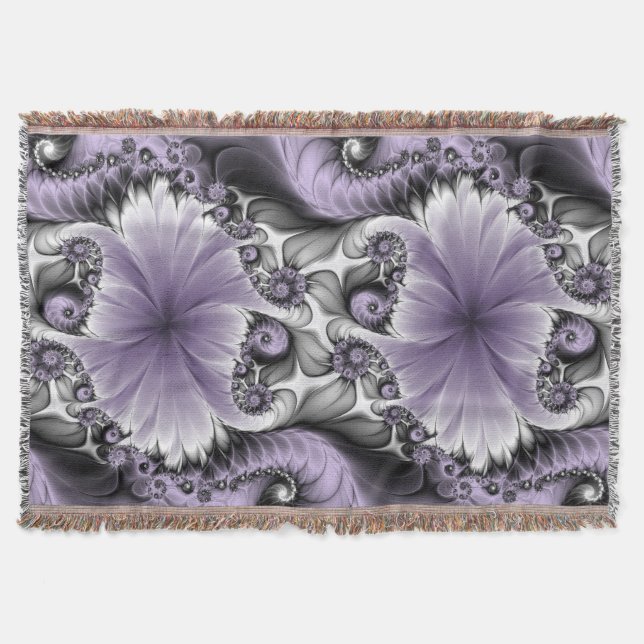 Couverture Illusion de lilas Art fractal floral abstrait Fant (Devant)