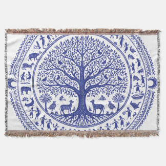 Couverture Illustration d'art tribal indien Warli | Minimalis