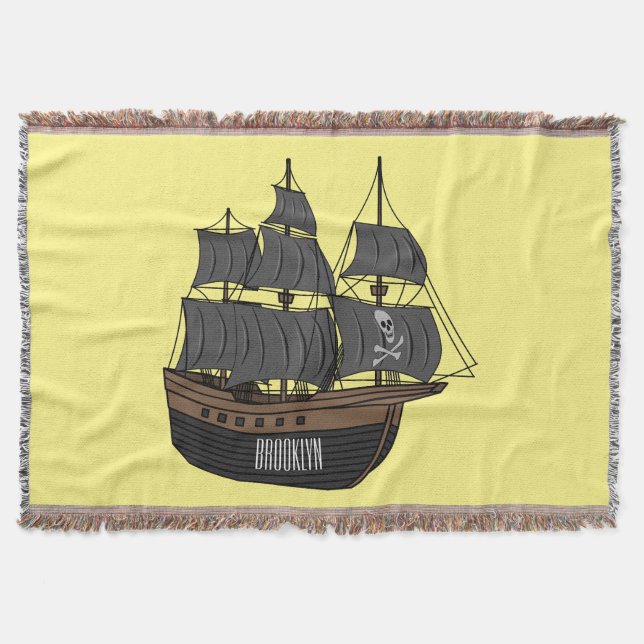 Couverture Illustration de bateau pirate de dessin animé  (Devant)
