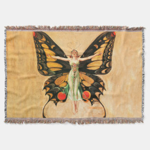Couverture Illustration de femme volant papillon flapper