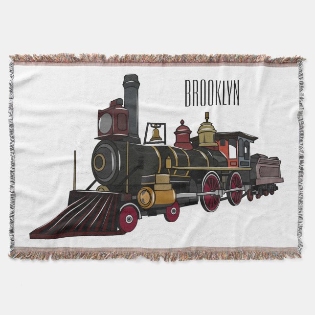 Couverture Illustration de la locomotive à vapeur (Devant)
