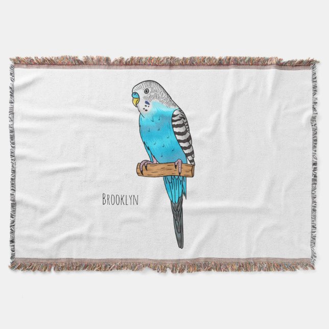 Couverture Illustration de l'oiseau bleu budgerigar (Devant)