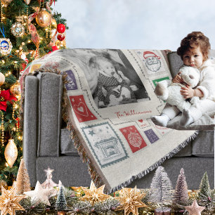Couverture Illustration de Noël par timbre rétro