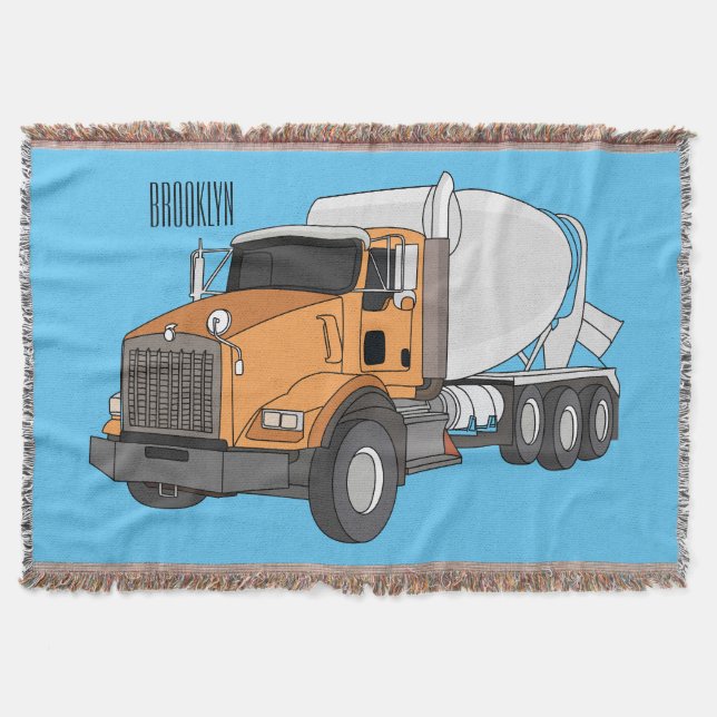 Couverture Illustration du camion de mélange de béton (Devant)