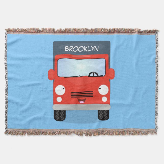 Couverture Illustration d'un camion kawaii rouge mou (Devant)