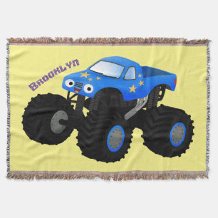 Couverture Illustration d'un camion monstre bleu mou