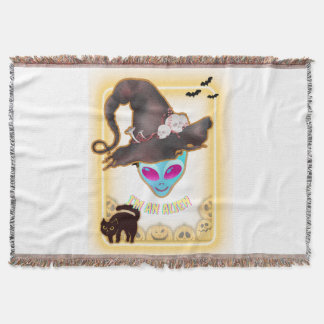 Couverture "I'M AN ALIEN" Halloween Throw Blanket
