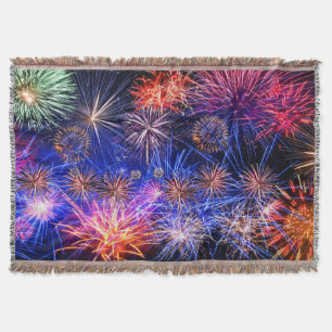 Couverture Image Fireworks pour Throw Blanket