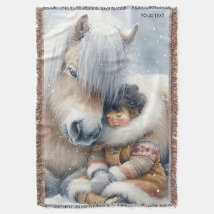 Couverture Imaginaire Cheval mignon fille hiver