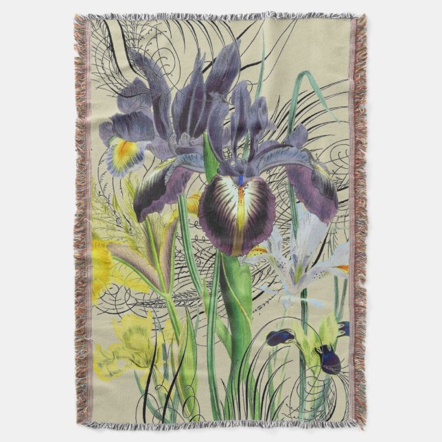 Couverture Imaginaire floral Iris 2.0 neutre (devant Vertical)