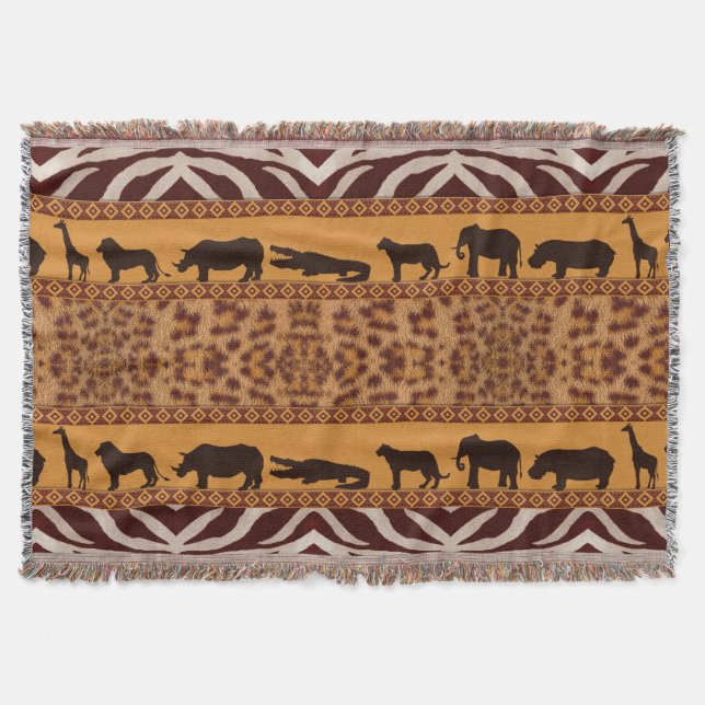 Couverture Impression animale de motif de jaguar africain tri (Devant)