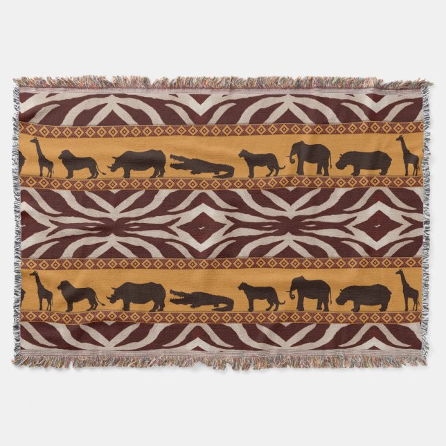 Couverture Impression animale de motif zèbre africain tribal  (Devant)