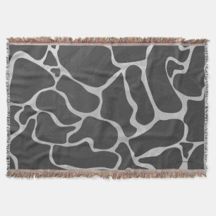 Couverture Impression Giraffe noir et gris clair