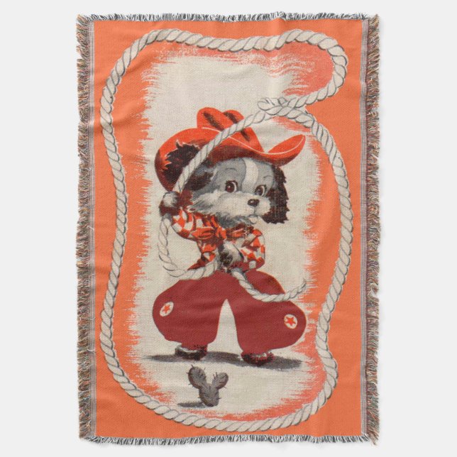 Couverture impression pour chien cowboy (devant Vertical)