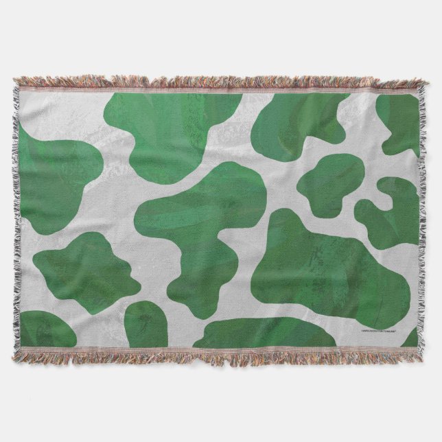Couverture Impression verte et blanche de vache (Devant)