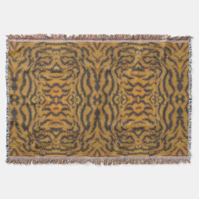 Couverture Imprimé animalier tendance à motif fourrure de tig (Devant)