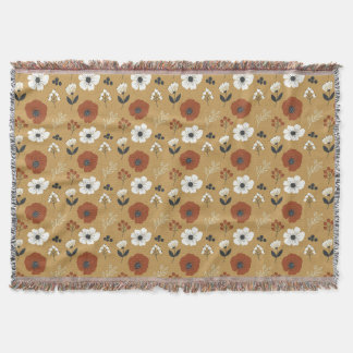 Couverture Imprimé de fleurs sauvages et de baies bohème