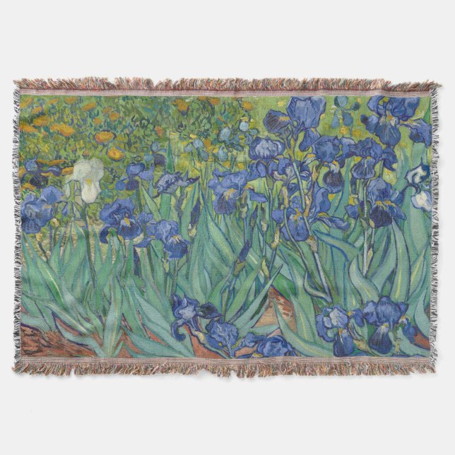 Couverture Iris, Peinture à l'huile florale, Vincent Van Gogh (Devant)