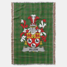 Irish Allen Manteau d'armoiries Famille Crest Irla