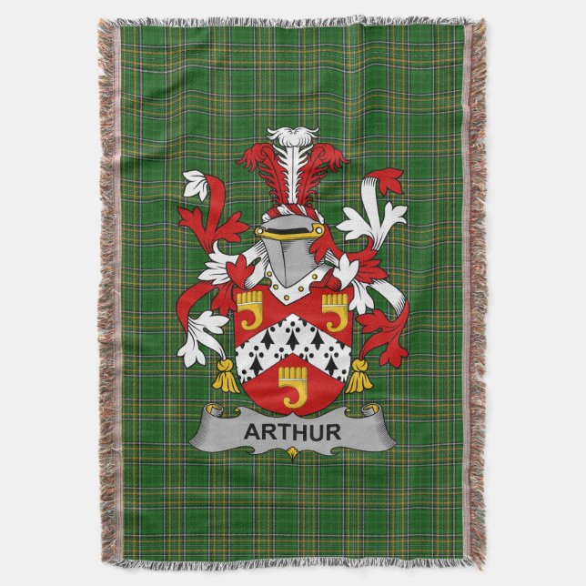 Couverture Irish Arthur Coat of Arms Family Crest Irlande (devant Vertical)
