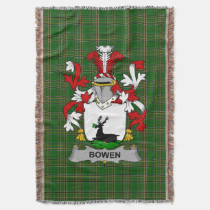 Couverture Irish Bowen Manteau d'armoiries Family Crest Irlan