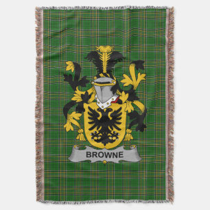 Couverture Irish Browne Coat d'armoiries Family Crest Irlande