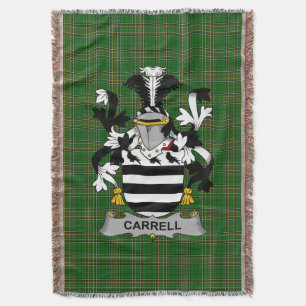 Couverture Irish Carrell Manteau d'armoiries Family Crest Irl