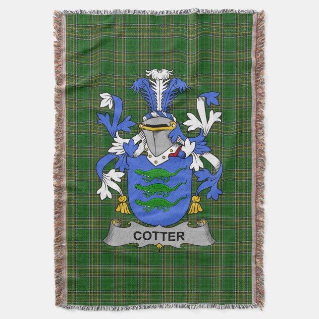 Couverture Irish Cotter ou MacCotter Coat of Arms Family Cre (devant Vertical)