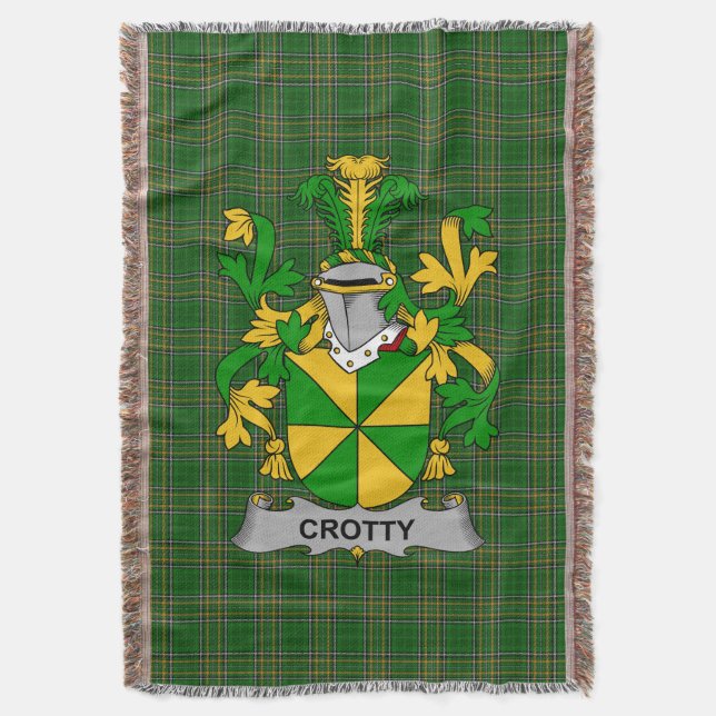 Couverture Irish Crotty ou O_Crotty Coat d'armoiries Family C (devant Vertical)