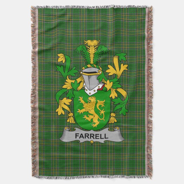 Couverture Irish Farrell ou O_Ferrell Armoiries de la famille (devant Vertical)