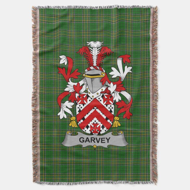 Couverture Irish Garvey ou O_Garvey Armoiries de famille Cres (devant Vertical)