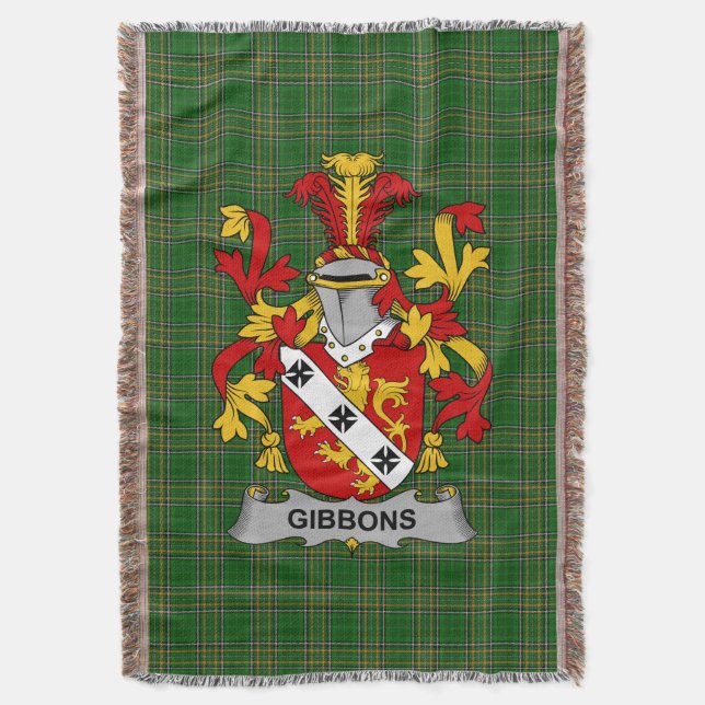 Couverture Irish Gibbons ou McGibbons Manteau d'armoiries Fam (devant Vertical)