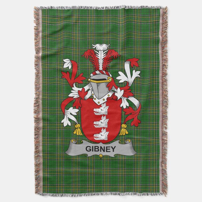 Couverture Irish Gibney ou O_Gibney Armoiries de famille Cres (devant Vertical)