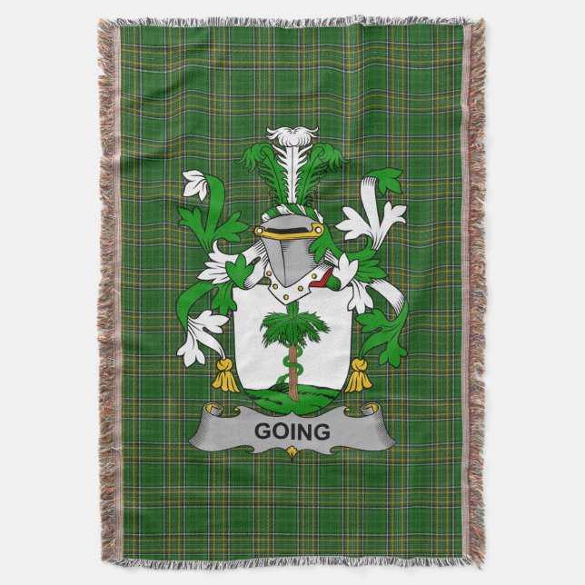 Couverture Irish Going Coat of Arms Family Crest Irlande (devant Vertical)