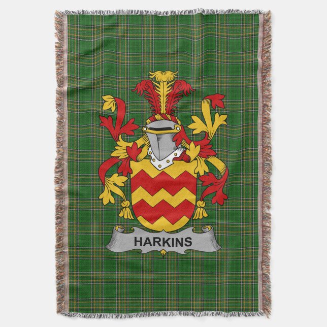 Couverture Irish Harkins ou O_Harkin Coat d'armoiries Family  (devant Vertical)